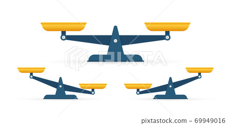 Scales icon. Libra isolated on white background. Vector stock illustration. 69949016