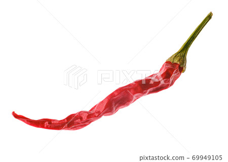 Dry chilli pepper isolated on white Dry chilli pepper isolated on white 69949105