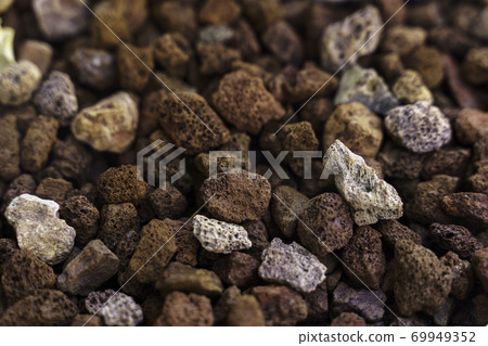 expanded clay stones isolated on white close up expanded clay stones isolated on white close up 69949352