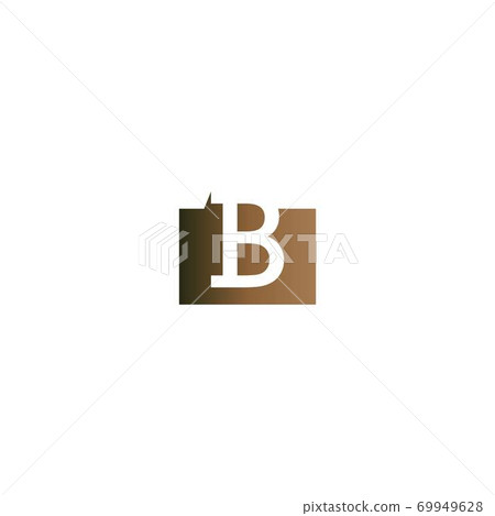 Letter B on the square icon template - Stock Illustration [69949628 ...