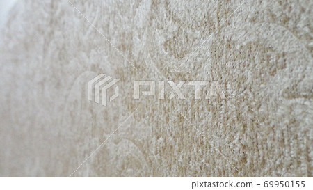 Beige color fabric texture for background close up top view 69950155
