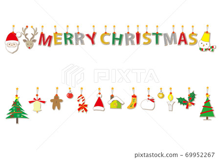 Christmas material applique style character - Stock Illustration  [69952267] - PIXTA