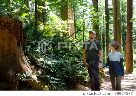 family traveling in pacific northwest 69954577