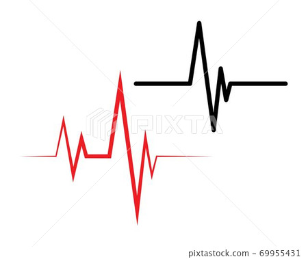 pulse line vector pulse line vector 69955431
