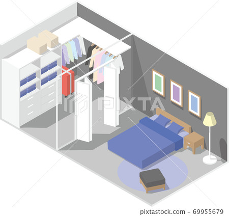 Bedroom with closet 69955679