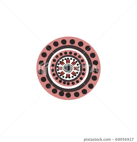 Aboriginal art dots painting icon logo design vector 69956917