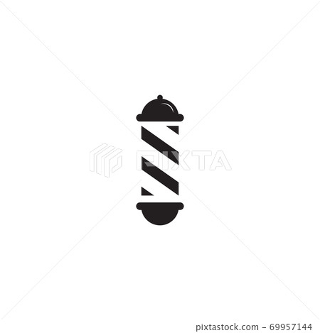 Red Blue Barber shop lamp logo design template 69957144