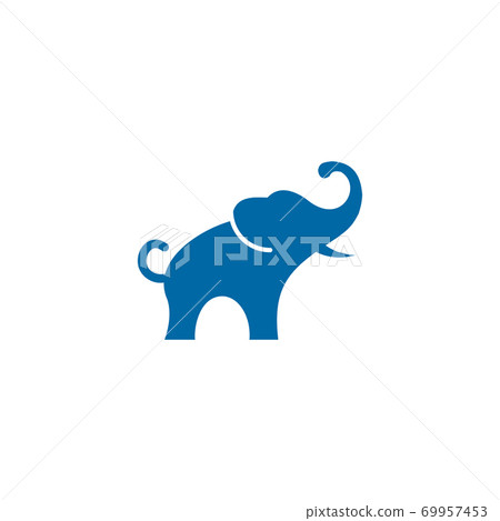Elephant animal logo design template 69957453