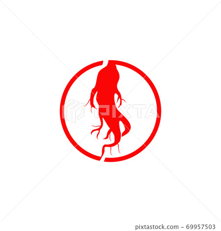Korean ginseng logo design template Korean ginseng logo design template 69957503