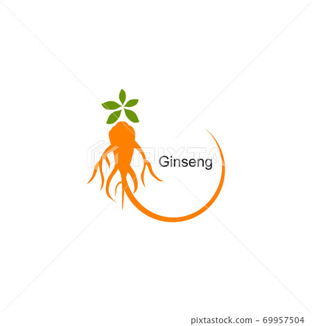 Korean ginseng logo design template 69957504