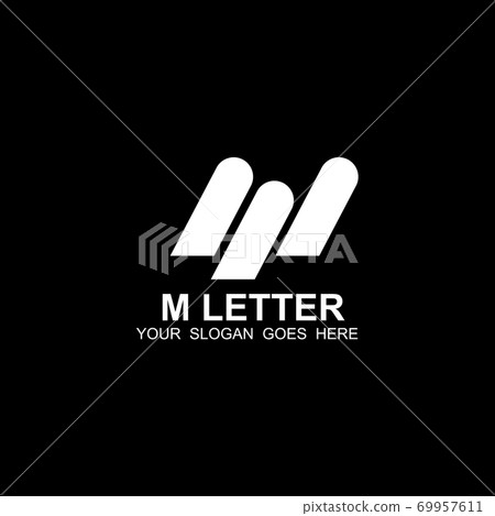 M letter initial logo design template - Stock Illustration [69957611 ...