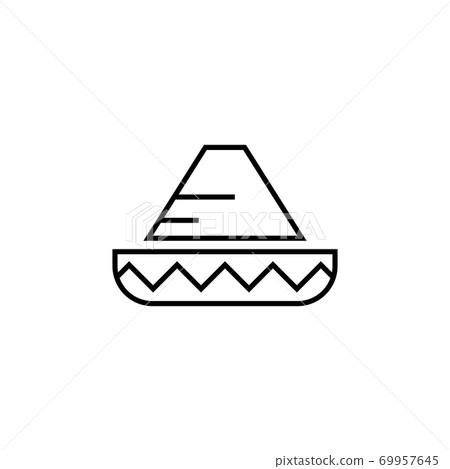 Mexican or Mexico hat logo design template 69957645