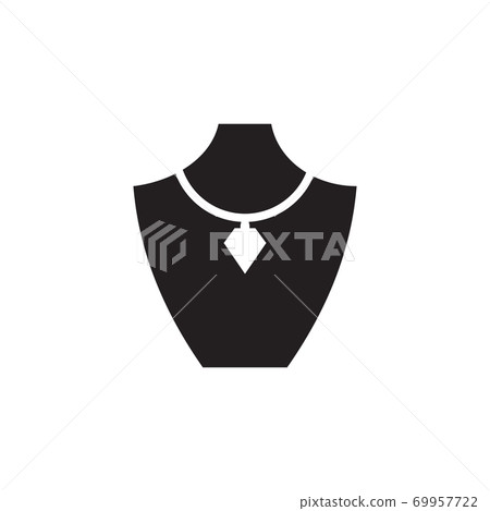 Necklace jewelry logo design template 69957722