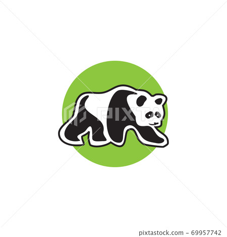 Panda animal logo design template 69957742