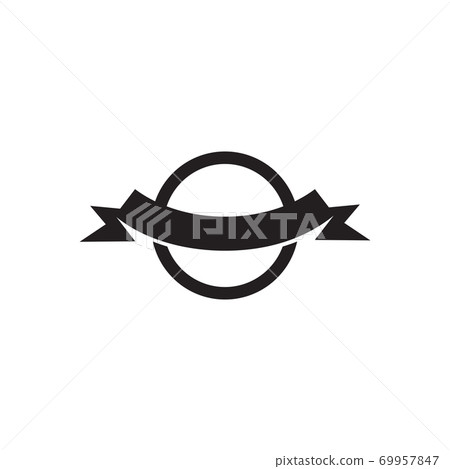 Simple ribbon icon logo design template - Stock Illustration [69957847 ...