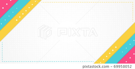 Colorful overlap layer colorful shape design dashed line frame style 69958052