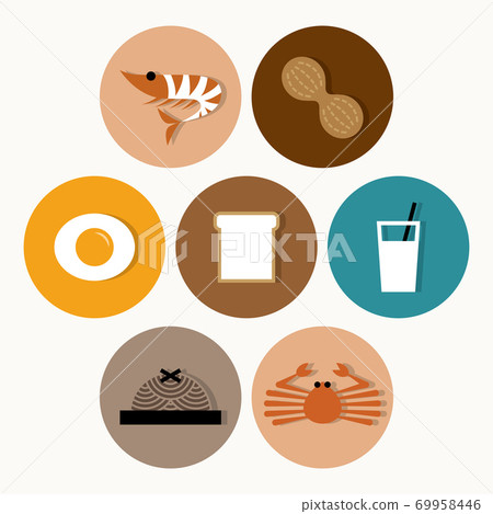 Allergy illustration icon 69958446