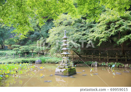 Green shaded stone tower 69959015