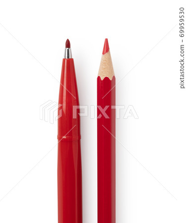 Red pen and pencil 69959530