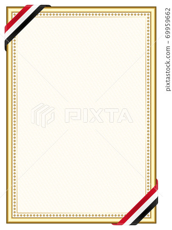 Vertical frame and border with Yemen flag Vertical frame and border with Yemen flag 69959662