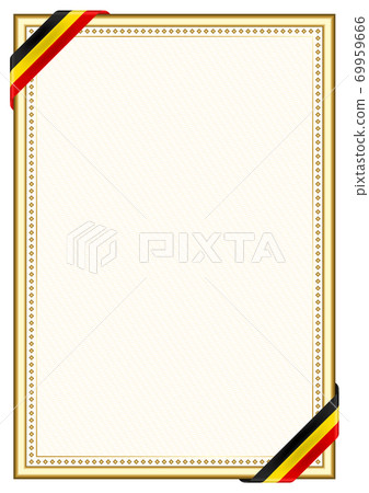 Vertical  frame and border with Uganda flag 69959666