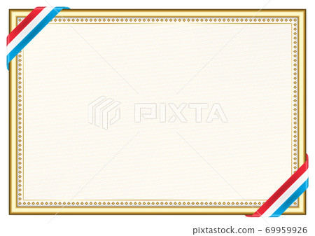 Horizontal  frame and border with Luxembourg flag 69959926