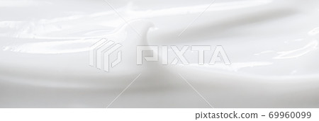 Pure white cream texture as abstract background, food substance or organic cosmetic Pure white cream texture as abstract background, food substance or organic cosmetic 69960099