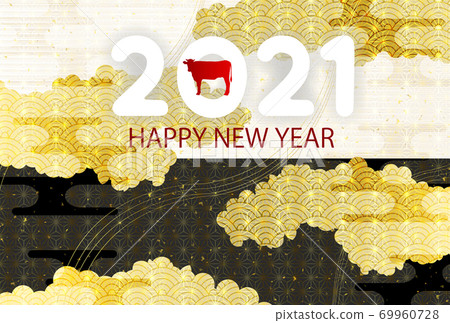 Japanese New Year's card Zodiac background Japanese New Year's card Zodiac background 69960728