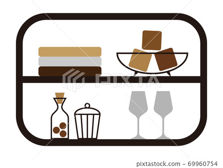 Illustration of display shelf 69960754