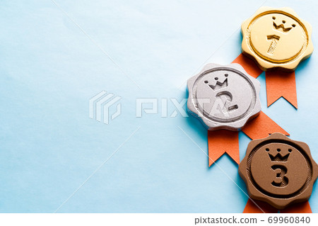 Medal ranking image Gold, silver and bronze 69960840