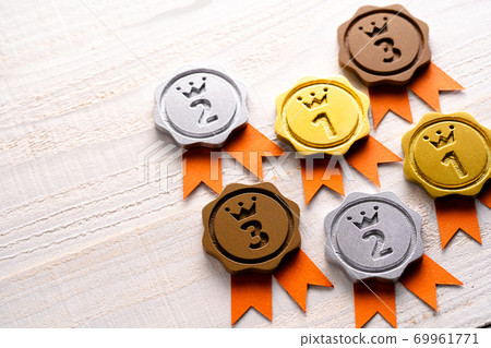 Medal rush image gold, silver and bronze Medal rush image gold, silver and bronze 69961771