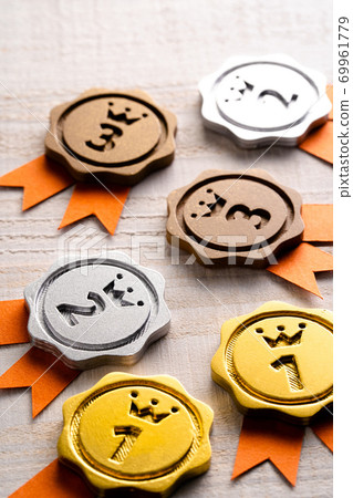 Medal rush image gold, silver and bronze Medal rush image gold, silver and bronze 69961779