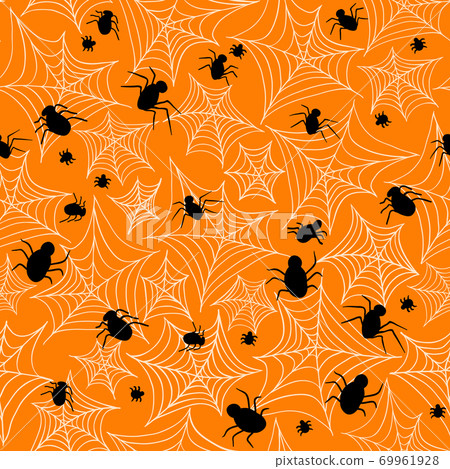Halloween seamless pattern with spider and... - Stock Illustration ...