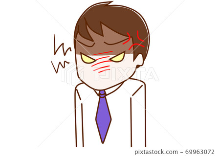 A man who is frustrated and glares at me 69963072
