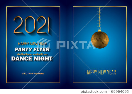 2021 Happy New Year background for your seasonal invitations, festive posters, greetings cards. 2021 Happy New Year background for your seasonal invitations, festive posters, greetings cards. 69964095