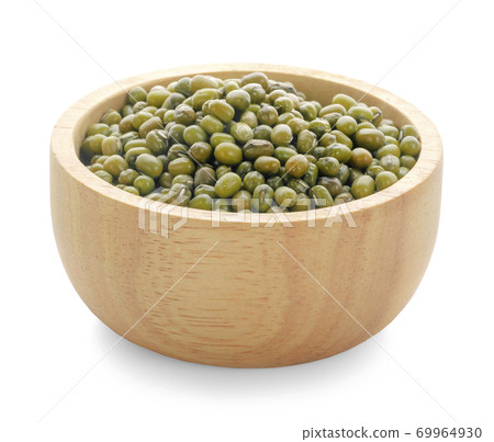 Mung beans an isolated on white background Mung beans an isolated on white background 69964930