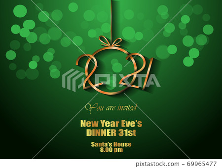 2021 Happy New Year background for your seasonal invitations, festive posters, greetings cards. 69965477