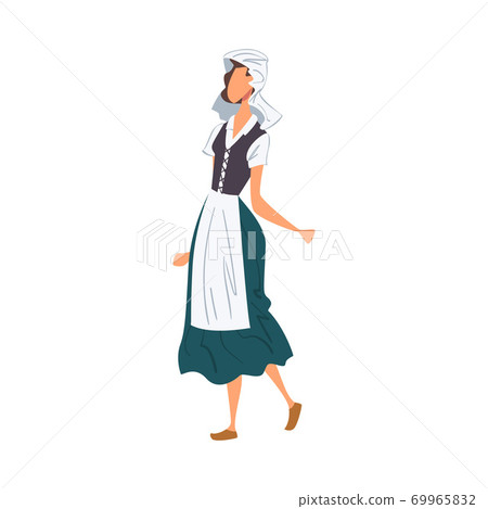 Woman in Holland National lothing, Female Representative of Country in Traditional Outfit of Nation Cartoon Style Vector Illustration Woman in Holland National lothing, Female Representative of Country in Traditional Outfit of Nation Cartoon Style Vector Illustration 69965832