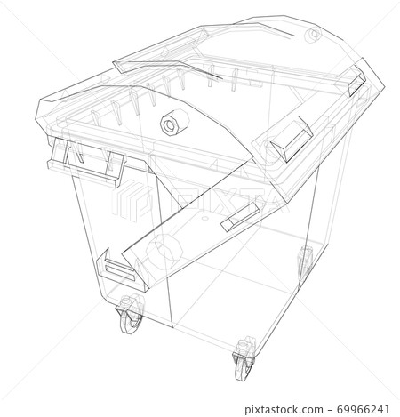 Outline Dumpster or dustbin Outline Dumpster or dustbin 69966241