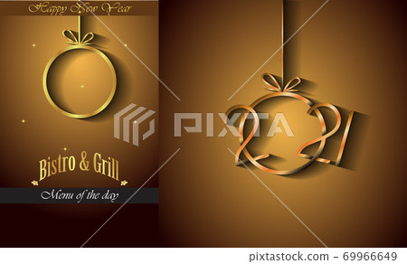 2021 Happy new year restaurant menu template for your seasonal flayers or invitations background. 2021 Happy new year restaurant menu template for your seasonal flayers or invitations background. 69966649