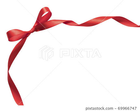 Realistic red satin ribbon frame on white background with copyspace for your text Realistic red satin ribbon frame on white background with copyspace for your text 69966747
