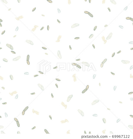Watercolor seamless pattern of the tiny white rice grains. Watercolor seamless pattern of the tiny white rice grains. 69967122