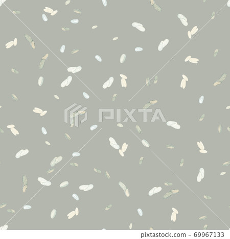 Watercolor seamless pattern of the tiny white rice grains. 69967133