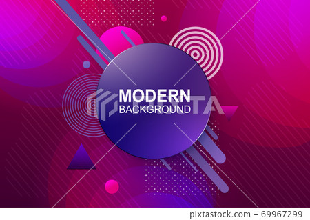 Abstract pink design, various geometric shapes, stripes and a round blue frame Abstract pink design, various geometric shapes, stripes and a round blue frame 69967299