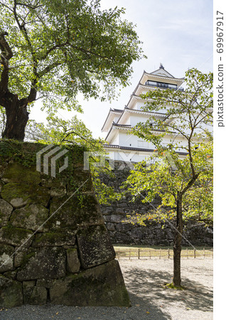 石垣和敦賀城堡(若松城堡)的城堡塔 石垣和敦賀城堡(若松城堡)的城堡塔 69967917