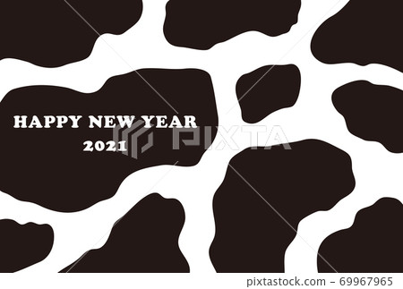 New Year's card 2021 Ox year Ox Ushi beef 69967965