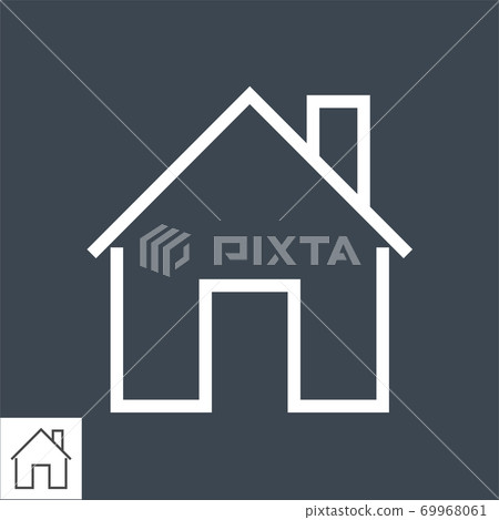 Home Thin Line Vector Icon. - Stock Illustration [69968061] - PIXTA