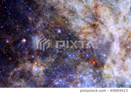 Nebula, cluster of stars in deep space. Elements of this image furnished by NASA 69969423