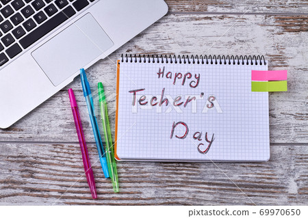Happy teacher's day concept. Happy teacher's day concept. 69970650