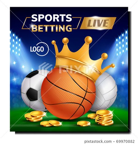 Sport Live Betting Creative Promo Banner Vector Sport Live Betting Creative Promo Banner Vector 69970882